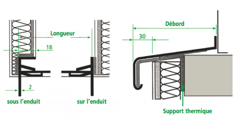 UNGER-DIFFUTHERM - Tablette de fenêtre UdiAlu couleur E6EV1 argenté