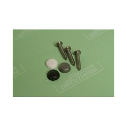 UNGER-DIFFUTHERM - Boîte de 100 vis de montage 3,9x22 mm avec capuchon en PVC gris, noir ou blanc