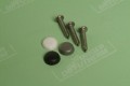 UNGER-DIFFUTHERM - Boîte de 100 vis de montage 3,9x22 mm avec capuchon en PVC gris, noir ou blanc