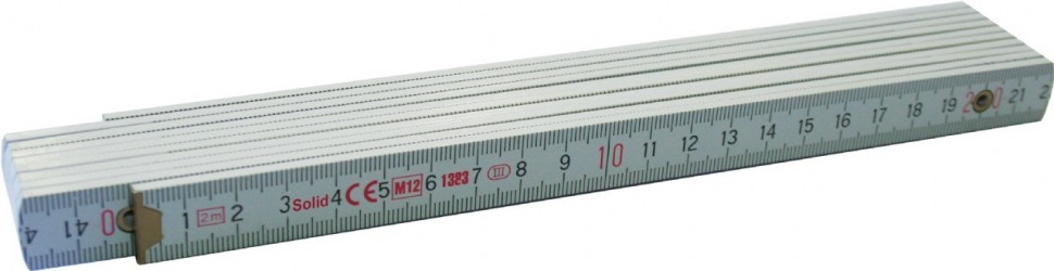 Prof-praxis - Mètre pliant bois pro 2 m x 16 mm blanc type 250 plus