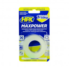 HPX - Ruban de montage max power transparent 19mm x 2m