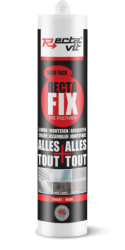 RECTAVIT- Rectafix - Colle mastic de jointoyage  elasticité permanente - transparant 290ml