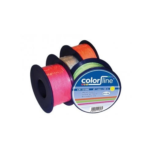 ColorLine - Ficelle de maçon 1 mm x 100 m nylon orange fluo