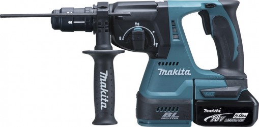 MAKITA - Marteau perforateur SDS-PLUS 18V 16mm (béton) + 2x BL1850 + 1x DC18RC Makpac