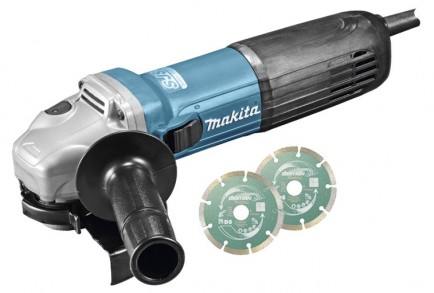 MAKITA - Meuleuse angulaire 1100W 125mm avec SJSII, anti redemarrage et des acc suppl Makpac