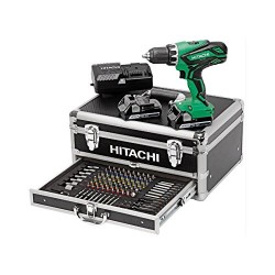 HITACHI - Pack visseuse + 2 batteries + chargeur + 100 accessoires