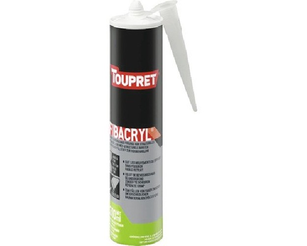 TOUTPRET - FIBRACRYL 310ml - Enduit rebuchage fissure
