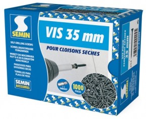 SEMIN - Vis cloisons sèches 35 mm x 3,5 mm TTPC (1000 Pces)