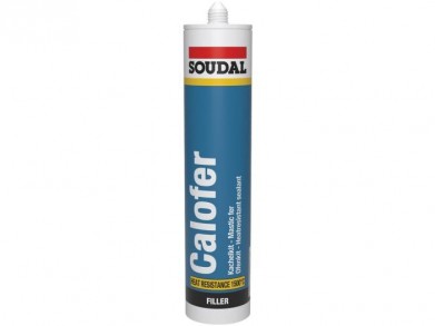 SOUDAL - CALOFER Mastic de jointoyage non-élastique, résistant à la chaleur Calofer jusqu’à + 1500°C